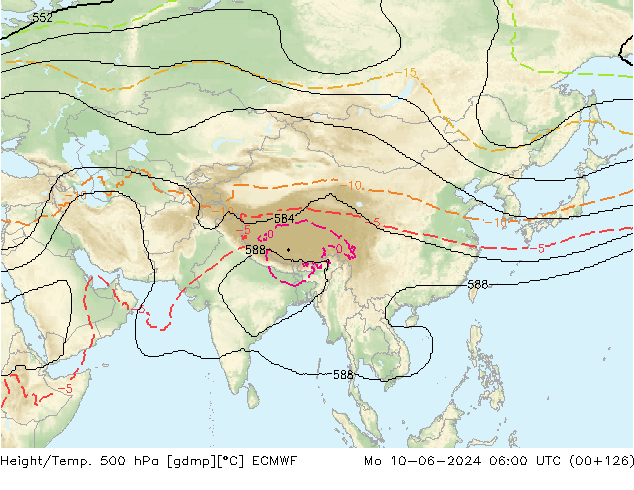 Height/Temp. 500 hPa ECMWF  10.06.2024 06 UTC