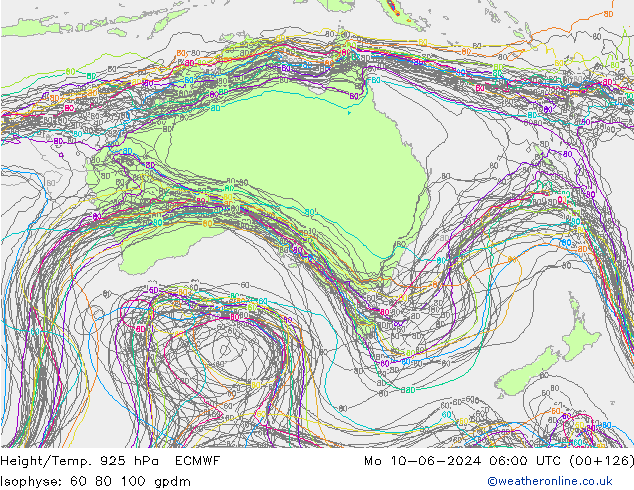 Géop./Temp. 925 hPa ECMWF lun 10.06.2024 06 UTC