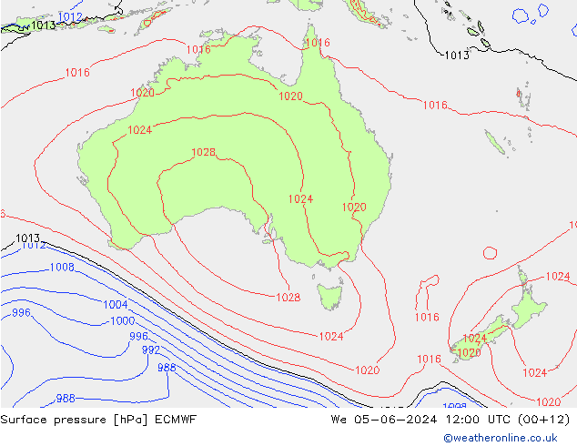 приземное давление ECMWF ср 05.06.2024 12 UTC