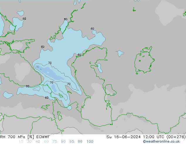 RH 700 hPa ECMWF  16.06.2024 12 UTC