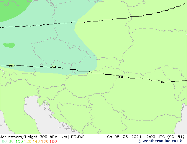 Jet stream/Height 300 hPa ECMWF Sa 08.06.2024 12 UTC