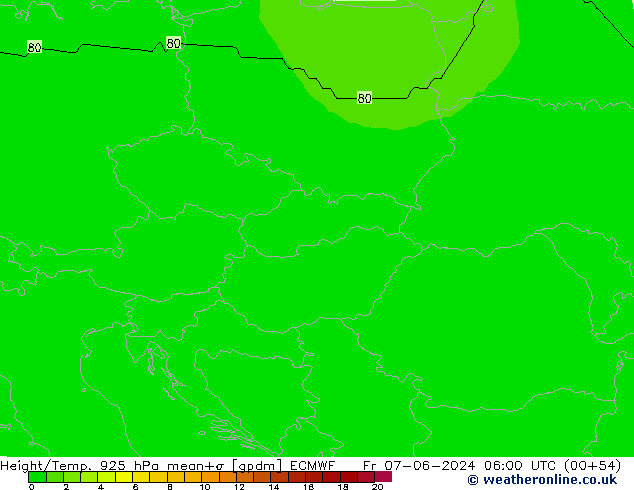 Height/Temp. 925 hPa ECMWF Sex 07.06.2024 06 UTC