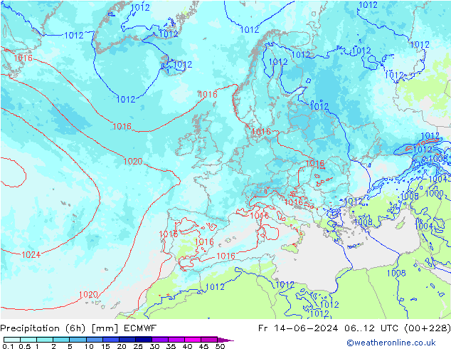 opad (6h) ECMWF pt. 14.06.2024 12 UTC