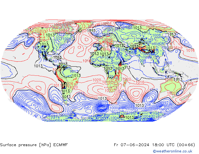 pression de l'air ECMWF ven 07.06.2024 18 UTC