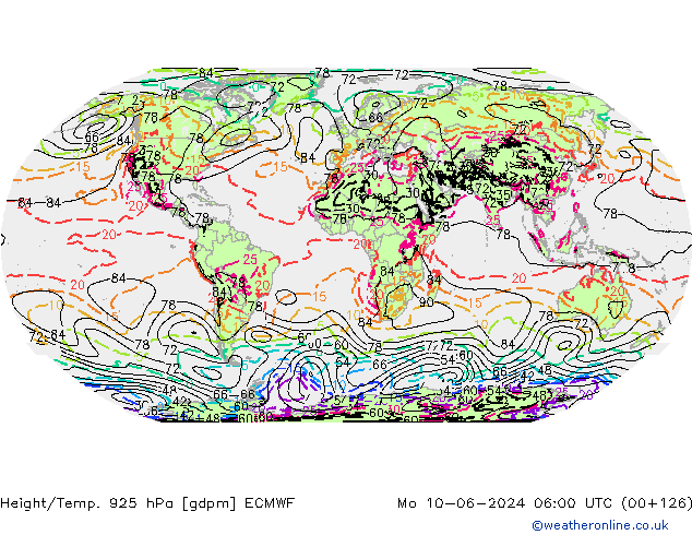 Hoogte/Temp. 925 hPa ECMWF ma 10.06.2024 06 UTC