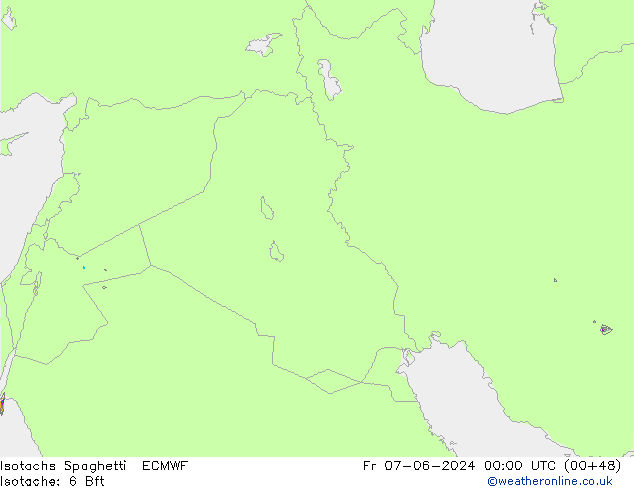 Isotachs Spaghetti ECMWF Fr 07.06.2024 00 UTC