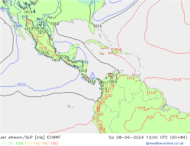 Courant-jet ECMWF sam 08.06.2024 12 UTC