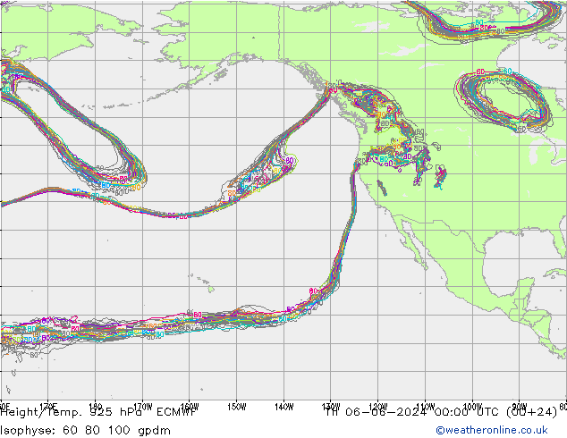 Height/Temp. 925 hPa ECMWF Čt 06.06.2024 00 UTC