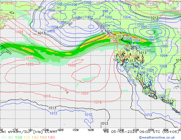 Jet stream/SLP ECMWF We 05.06.2024 06 UTC