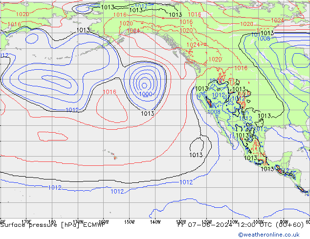 ciśnienie ECMWF pt. 07.06.2024 12 UTC