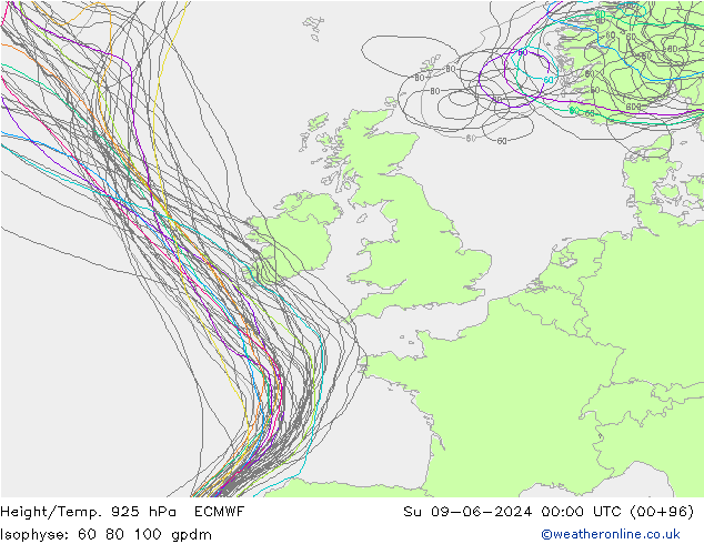 Height/Temp. 925 hPa ECMWF Su 09.06.2024 00 UTC