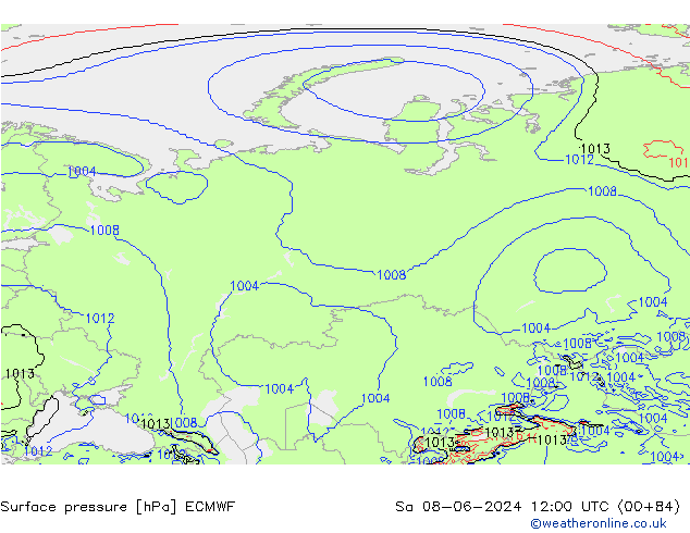 pression de l'air ECMWF sam 08.06.2024 12 UTC