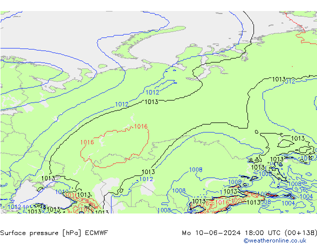 pression de l'air ECMWF lun 10.06.2024 18 UTC