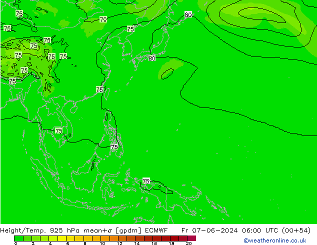 Height/Temp. 925 hPa ECMWF  07.06.2024 06 UTC