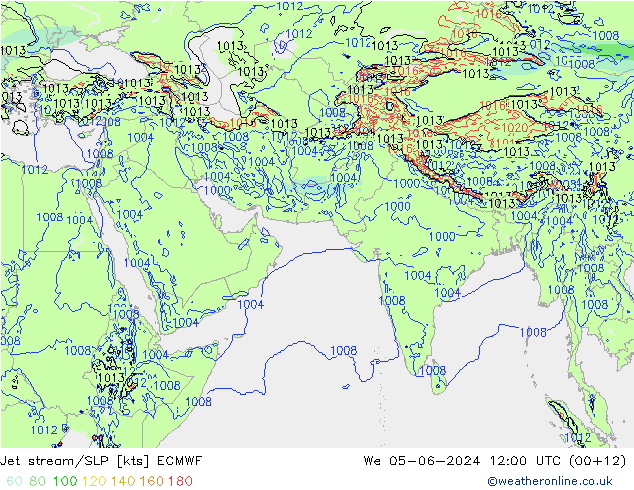 Courant-jet ECMWF mer 05.06.2024 12 UTC