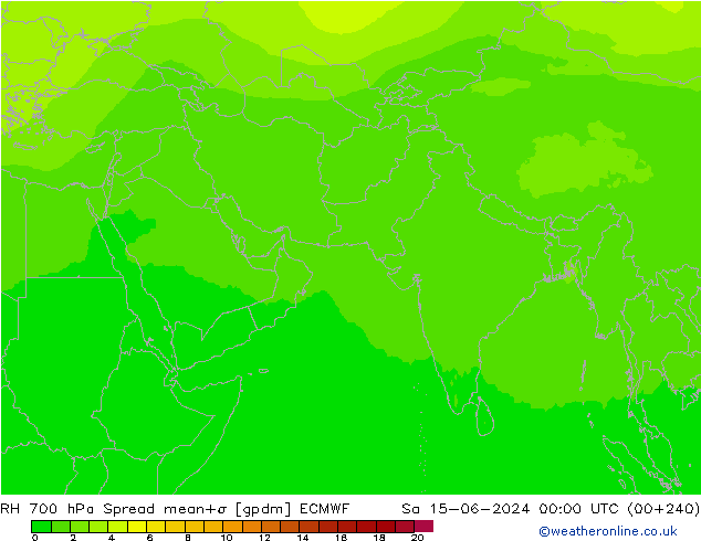 700 hPa Nispi Nem Spread ECMWF Cts 15.06.2024 00 UTC