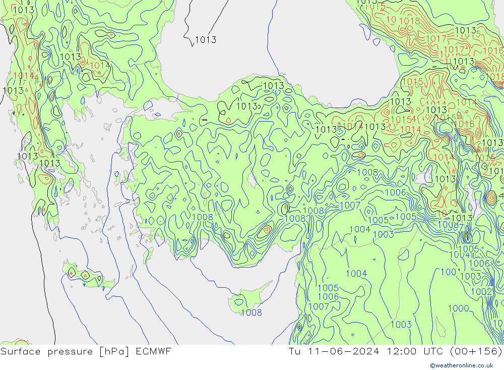 pression de l'air ECMWF mar 11.06.2024 12 UTC