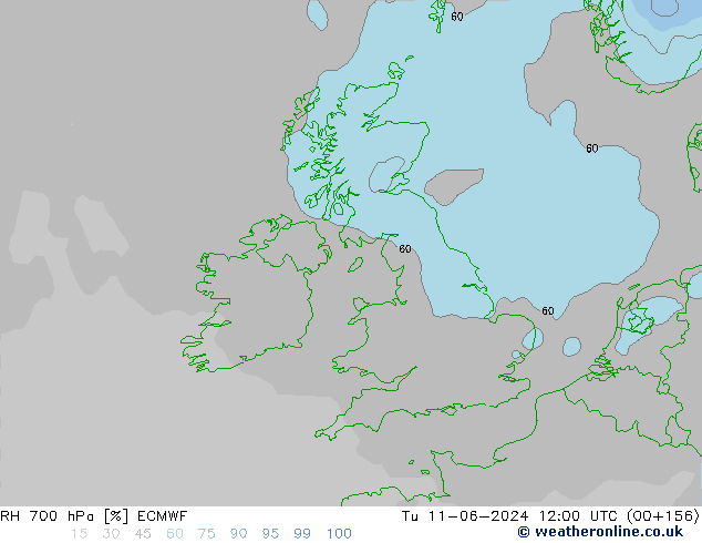 RV 700 hPa ECMWF di 11.06.2024 12 UTC