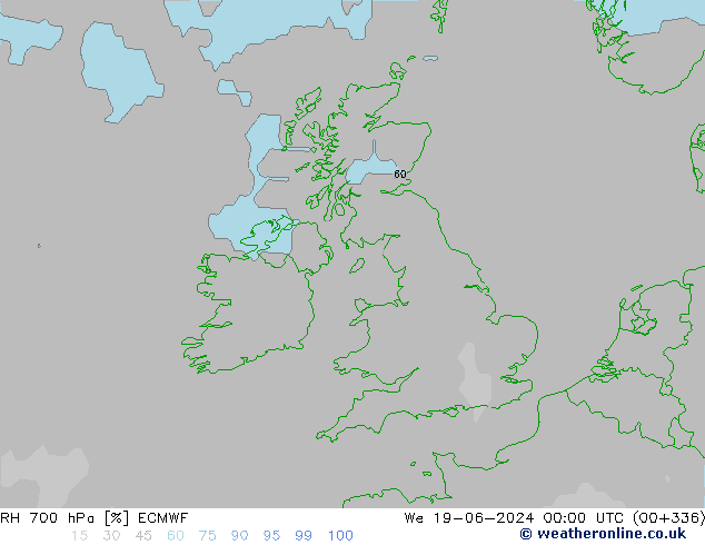 RH 700 hPa ECMWF St 19.06.2024 00 UTC