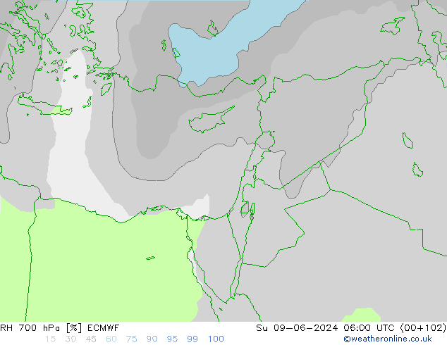 700 hPa Nispi Nem ECMWF Paz 09.06.2024 06 UTC