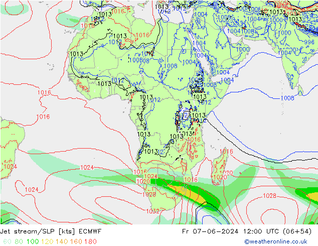 Courant-jet ECMWF ven 07.06.2024 12 UTC