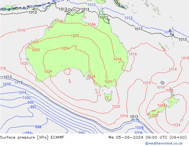 приземное давление ECMWF ср 05.06.2024 06 UTC