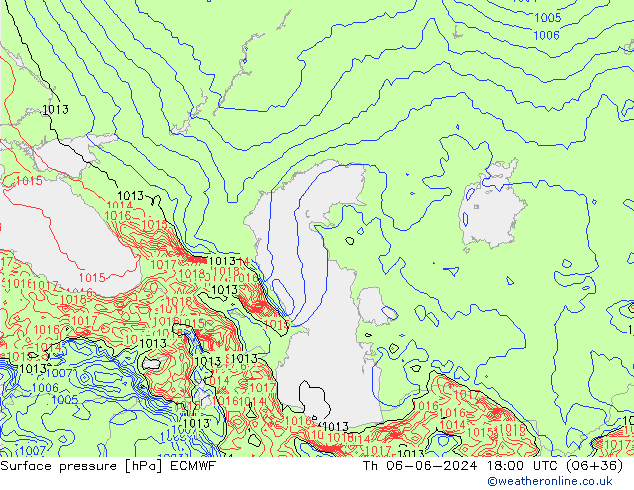 Yer basıncı ECMWF Per 06.06.2024 18 UTC