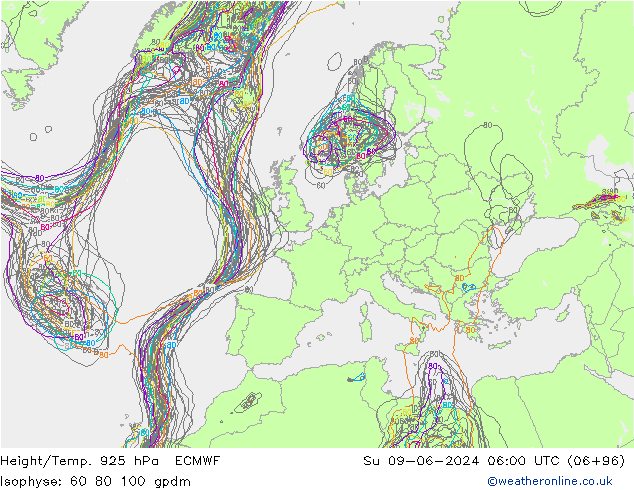 Height/Temp. 925 hPa ECMWF  09.06.2024 06 UTC