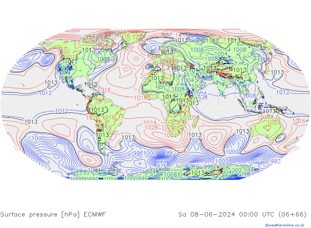 pression de l'air ECMWF sam 08.06.2024 00 UTC