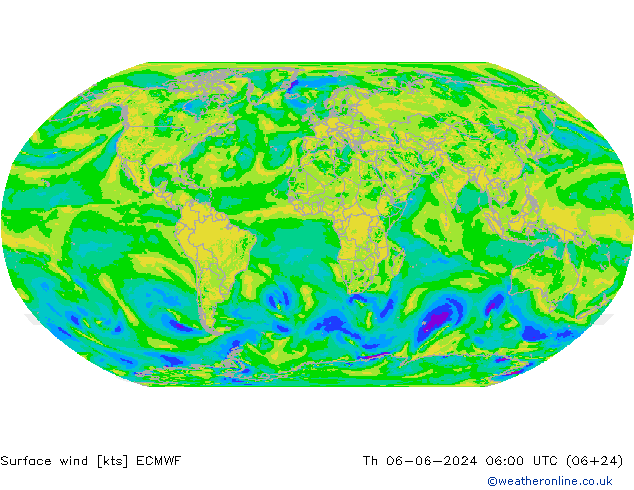 Rüzgar 10 m ECMWF Per 06.06.2024 06 UTC