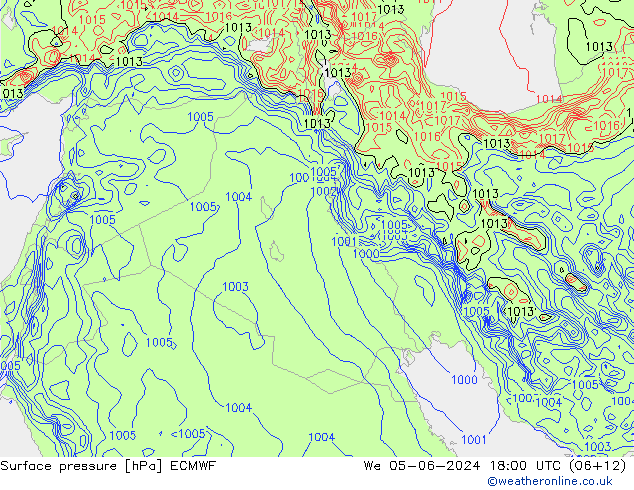 pression de l'air ECMWF mer 05.06.2024 18 UTC