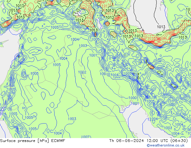 Yer basıncı ECMWF Per 06.06.2024 12 UTC