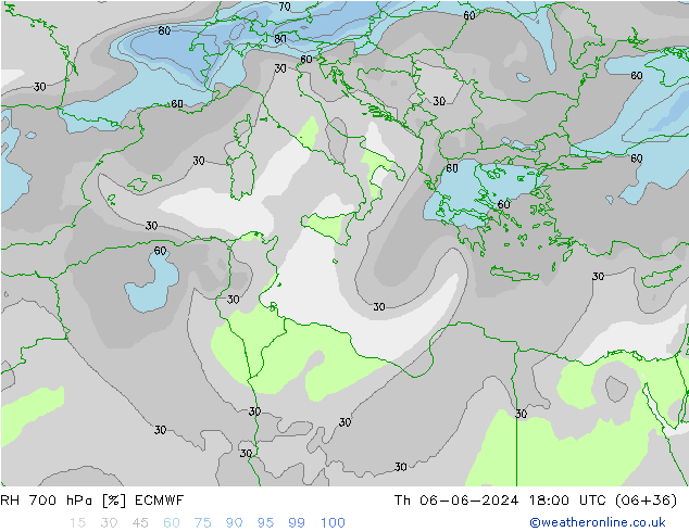 RV 700 hPa ECMWF do 06.06.2024 18 UTC