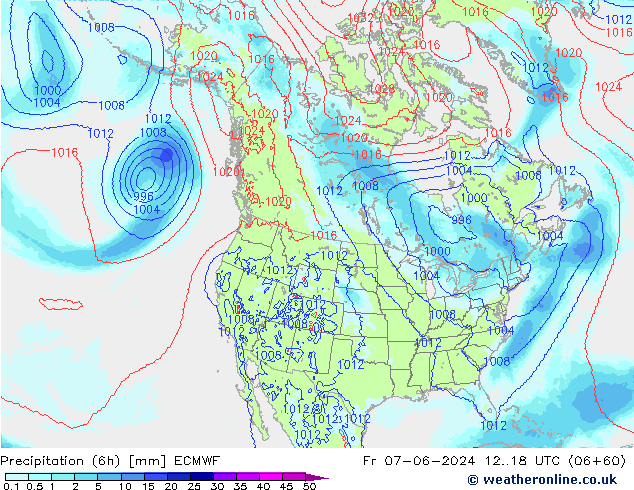 opad (6h) ECMWF pt. 07.06.2024 18 UTC