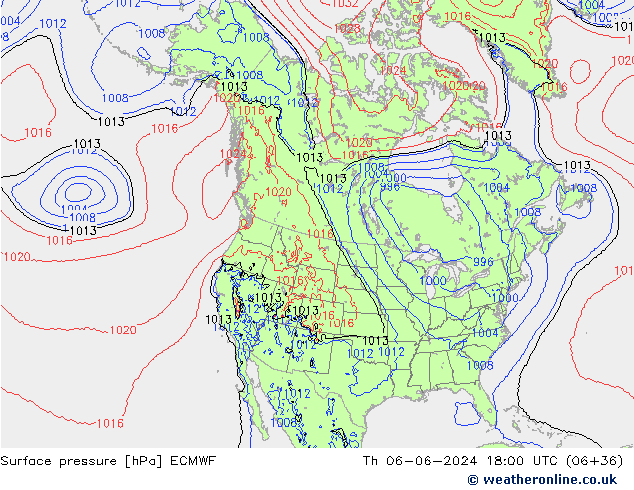 Yer basıncı ECMWF Per 06.06.2024 18 UTC