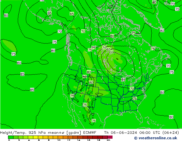 Height/Temp. 925 hPa ECMWF Do 06.06.2024 06 UTC