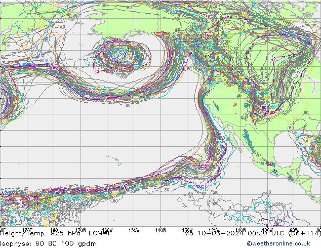 Height/Temp. 925 hPa ECMWF Mo 10.06.2024 00 UTC