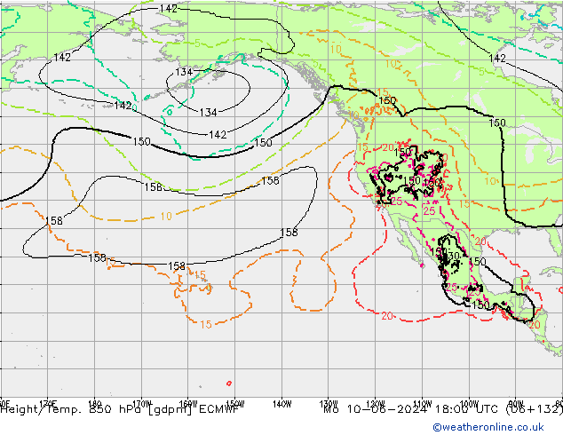 Height/Temp. 850 hPa ECMWF  10.06.2024 18 UTC