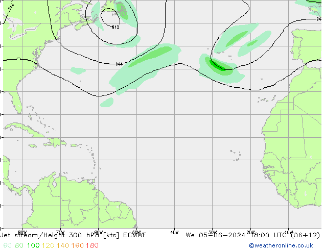 Jet Akımları ECMWF Çar 05.06.2024 18 UTC