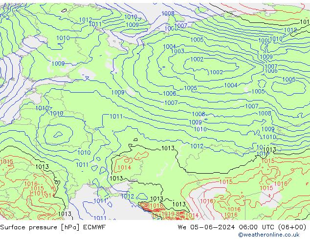 приземное давление ECMWF ср 05.06.2024 06 UTC