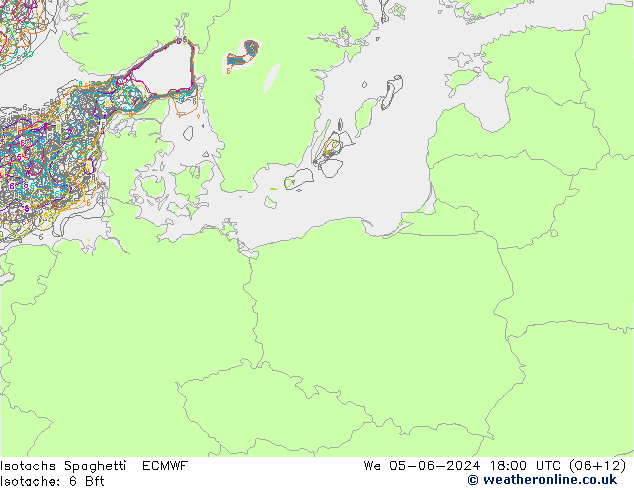 Isotachs Spaghetti ECMWF mer 05.06.2024 18 UTC