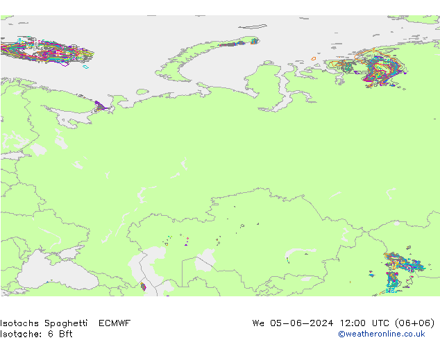 Isotachs Spaghetti ECMWF ср 05.06.2024 12 UTC