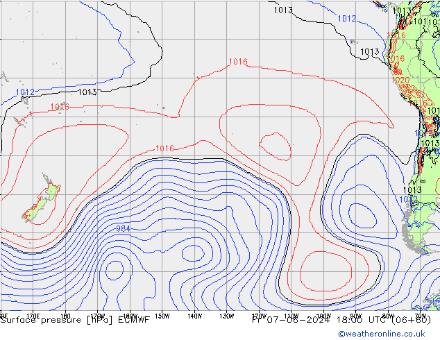 Surface pressure ECMWF Fr 07.06.2024 18 UTC