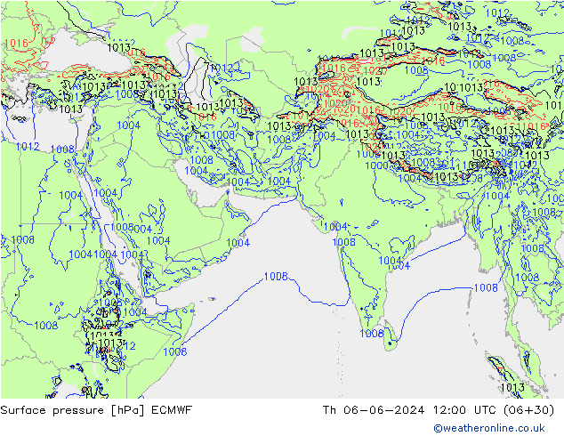 приземное давление ECMWF чт 06.06.2024 12 UTC