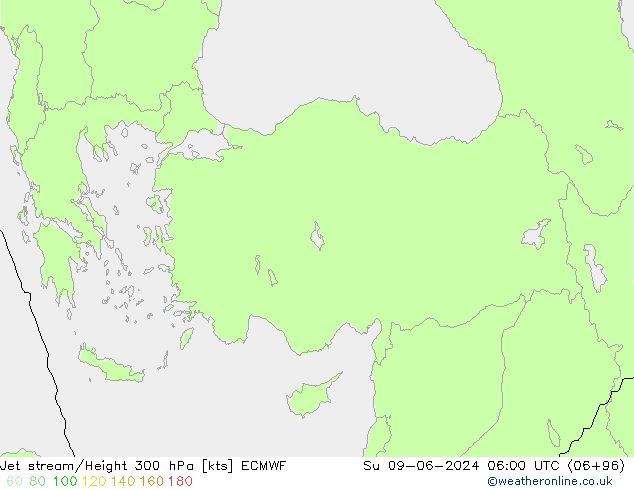 Corrente a getto ECMWF dom 09.06.2024 06 UTC