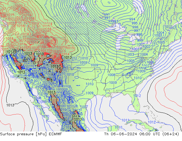 pression de l'air ECMWF jeu 06.06.2024 06 UTC