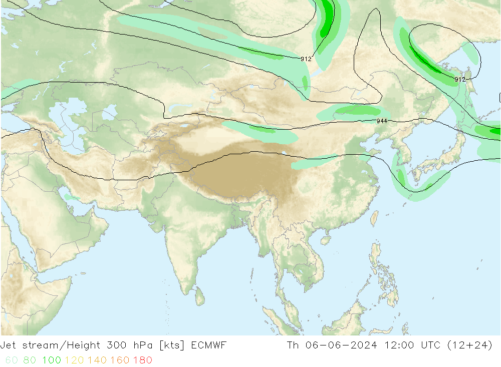 Straalstroom ECMWF do 06.06.2024 12 UTC