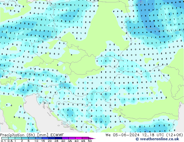 opad (6h) ECMWF śro. 05.06.2024 18 UTC