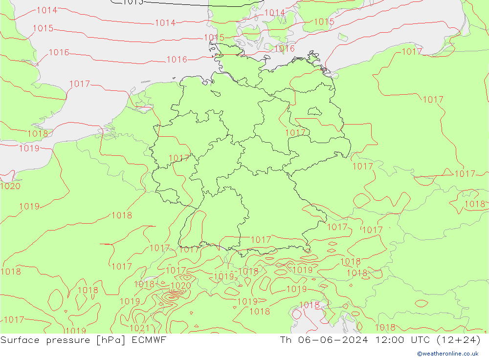 pression de l'air ECMWF jeu 06.06.2024 12 UTC