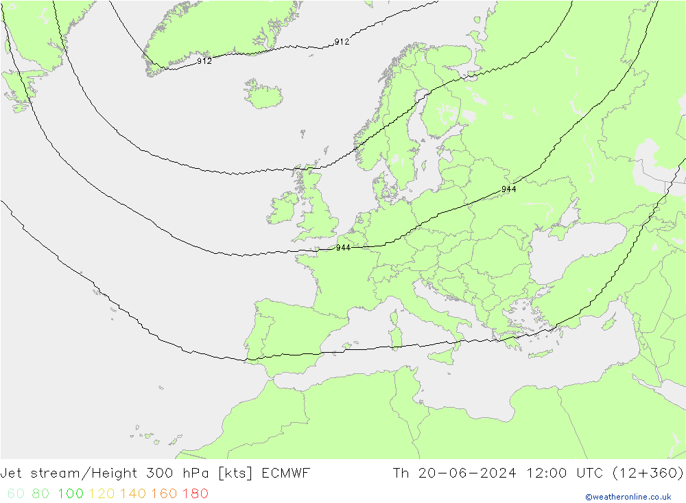 Courant-jet ECMWF jeu 20.06.2024 12 UTC